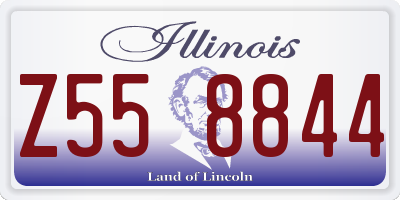 IL license plate Z558844