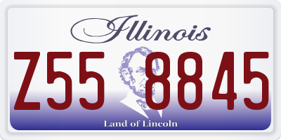 IL license plate Z558845