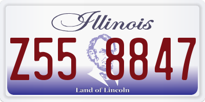 IL license plate Z558847
