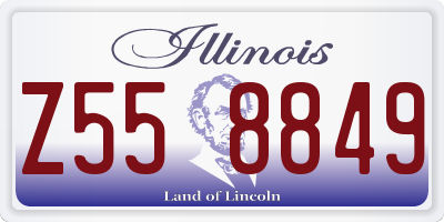 IL license plate Z558849