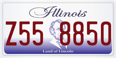 IL license plate Z558850