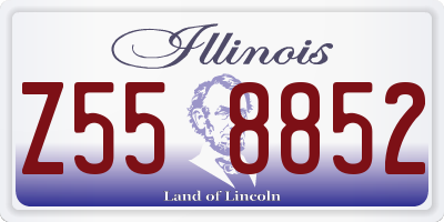 IL license plate Z558852