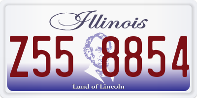 IL license plate Z558854