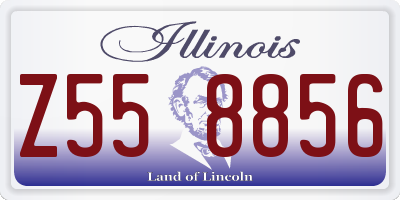 IL license plate Z558856