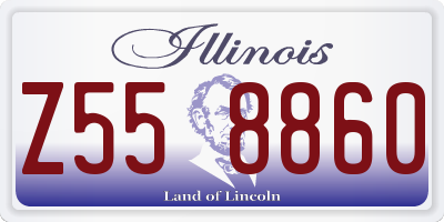 IL license plate Z558860