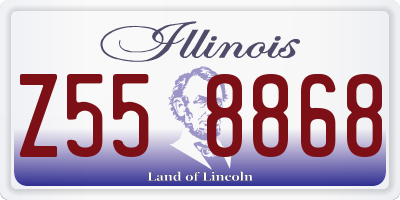 IL license plate Z558868