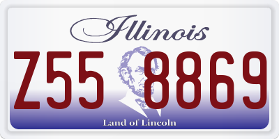 IL license plate Z558869