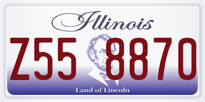 IL license plate Z558870