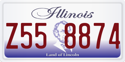 IL license plate Z558874