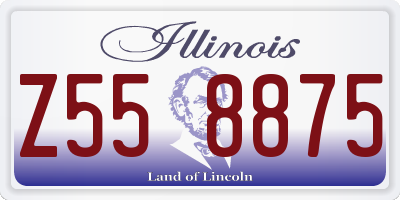 IL license plate Z558875