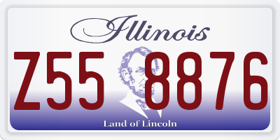 IL license plate Z558876