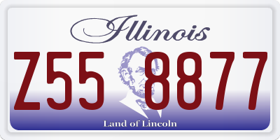 IL license plate Z558877