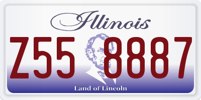 IL license plate Z558887