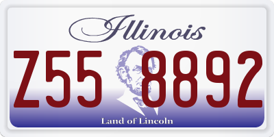 IL license plate Z558892
