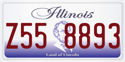 IL license plate Z558893