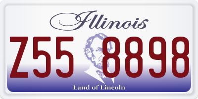 IL license plate Z558898