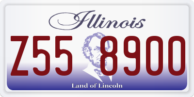 IL license plate Z558900