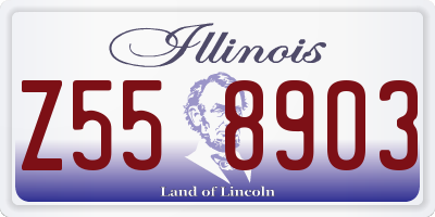 IL license plate Z558903