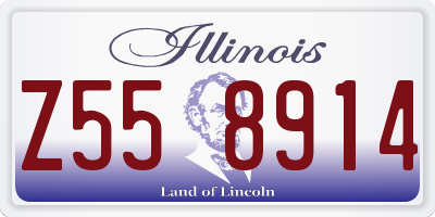 IL license plate Z558914