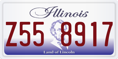 IL license plate Z558917