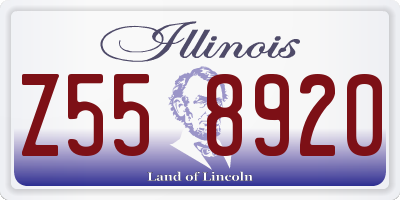 IL license plate Z558920