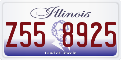 IL license plate Z558925