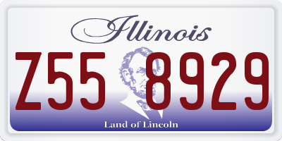 IL license plate Z558929