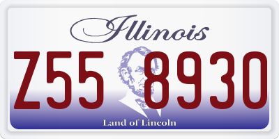 IL license plate Z558930