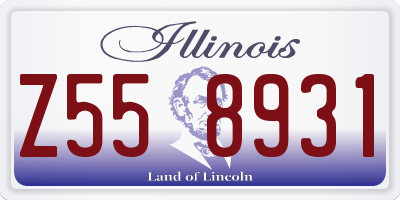 IL license plate Z558931