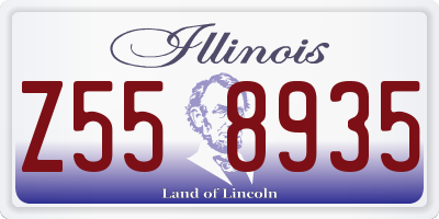 IL license plate Z558935