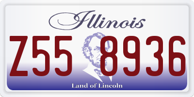 IL license plate Z558936