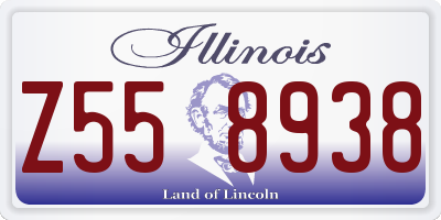 IL license plate Z558938
