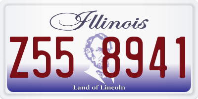 IL license plate Z558941