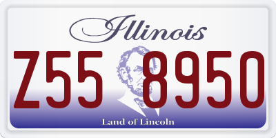IL license plate Z558950