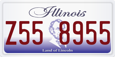 IL license plate Z558955