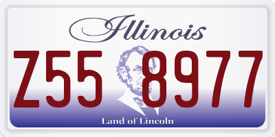 IL license plate Z558977