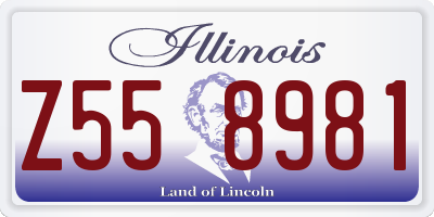 IL license plate Z558981