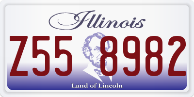 IL license plate Z558982