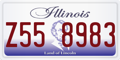 IL license plate Z558983