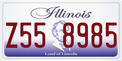 IL license plate Z558985