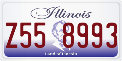 IL license plate Z558993