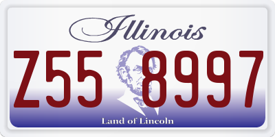 IL license plate Z558997