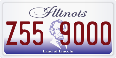 IL license plate Z559000