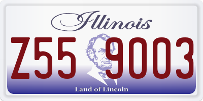 IL license plate Z559003