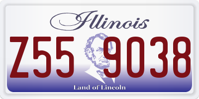 IL license plate Z559038