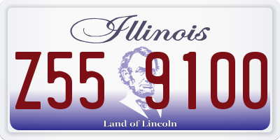 IL license plate Z559100