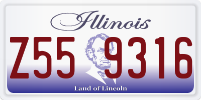 IL license plate Z559316