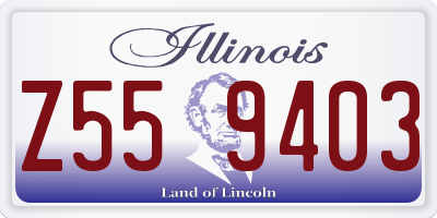 IL license plate Z559403