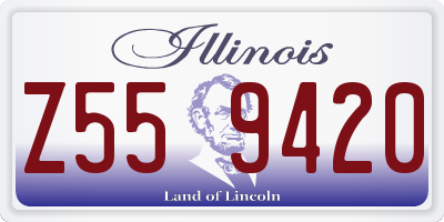 IL license plate Z559420