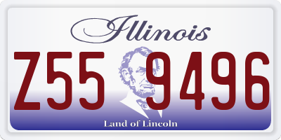 IL license plate Z559496